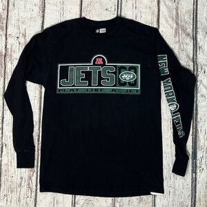 New York Jets Long Sleeve Black Shirt NFL Football Youth Boys Kids Top
